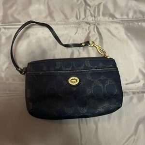 Coach Navy Clutch